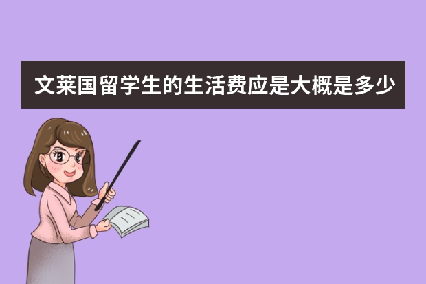 文莱国留学生的生活费应是大概是多少