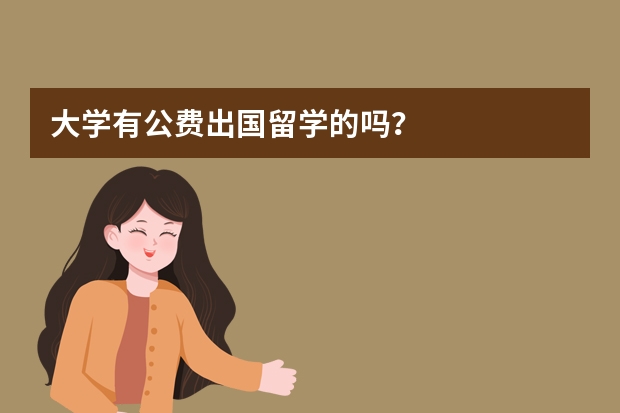 大学有公费出国留学的吗？