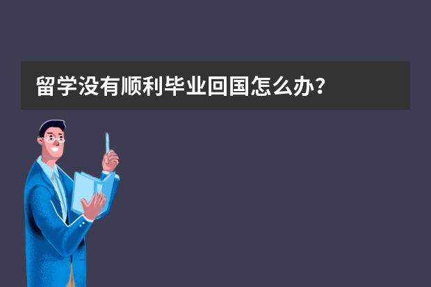 留学没有顺利毕业回国怎么办？