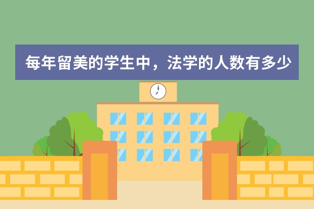 每年留美的学生中，法学的人数有多少