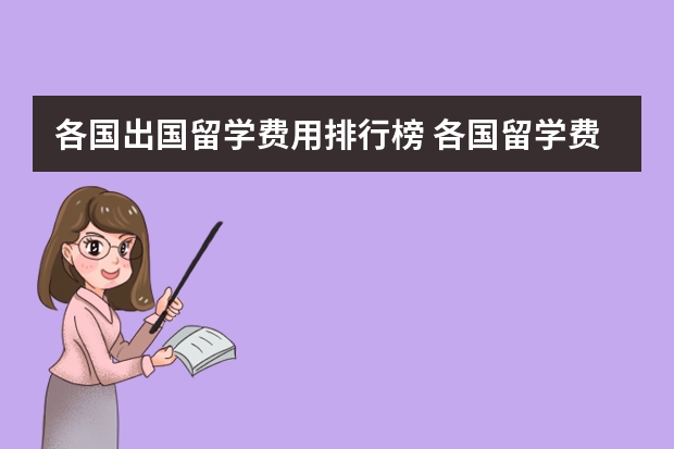 各国出国留学费用排行榜 各国留学费用排名